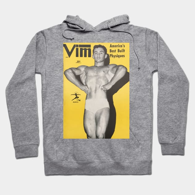 VIM America's Best Built Physique - Vintage Physique Muscle Male Model Magazine Cover Hoodie by SNAustralia